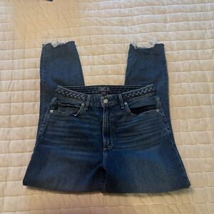 Abercrombie & Fitch Dark Blue Cropped Jeans